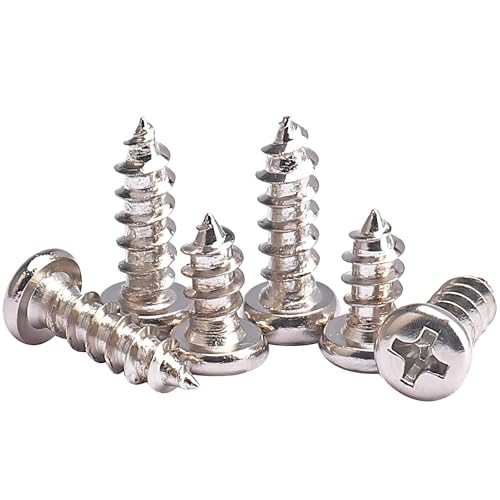 Ctyjia 100 Stück Blechschrauben Selbstschneidend Kreuzschlitz Selbstschneidende Schrauben Flachkopf Karosserieschrauben Bohrschrauben, M4x12mm Ctyjia 100 Stück Blechschrauben Selbstschneidend Kreuzschlitz Selbstschneidende Schrauben Flachkopf Karosserieschrauben Bohrschrauben, M4x12mm von Ctyjia
