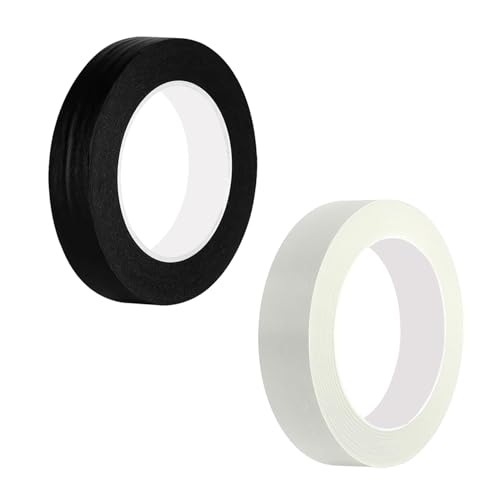 Ctyjia 2 Rollen Malerband Kreppband, 10 mm x 50 m Abklebeband, Leicht Abnehmbar Keinerlei Rückstände, Klebebänder für Malerarbeiten und Dekoration, Weiß und Schwarz Ctyjia 2 Rollen Malerband Kreppband, 10 mm x 50 m Abklebeband, Leicht Abnehmbar Keinerlei Rückstände, Klebebänder für Malerarbeiten und Dekoration, Weiß und Schwarz von Ctyjia