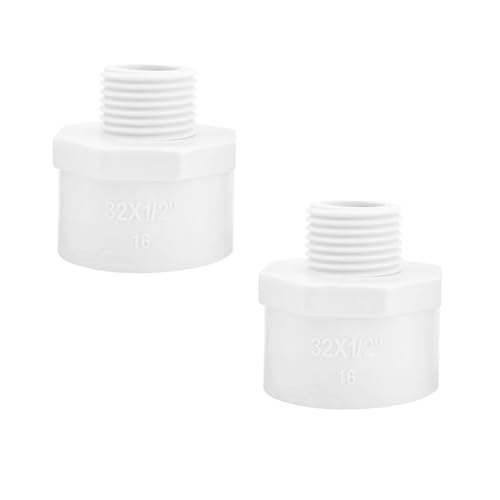Ctyjia 2 Stück PVC Rohrverbinder Kits, 32 mm x 1/2 Zoll Außengewinde Schlauchanschluss Kupplungen, für Aquarium, Garten Schlauchsysteme Ctyjia 2 Stück PVC Rohrverbinder Kits, 32 mm x 1/2 Zoll Außengewinde Schlauchanschluss Kupplungen, für Aquarium, Garten Schlauchsysteme von Ctyjia