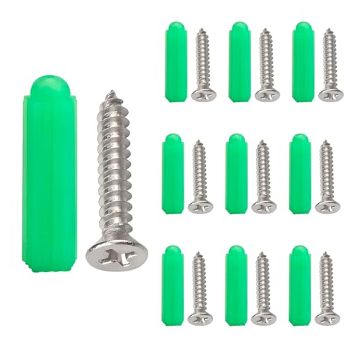 Ctyjia 10 Stück Dübel und Schrauben, M3.5 x 25mm Selbstschneidende Schrauben, Kunststoffdübel zur Stein, Ziegel Oder in Betonn Ctyjia 10 Stück Dübel und Schrauben, M3.5 x 25mm Selbstschneidende Schrauben, Kunststoffdübel zur Stein, Ziegel Oder in Betonn von Ctyjia