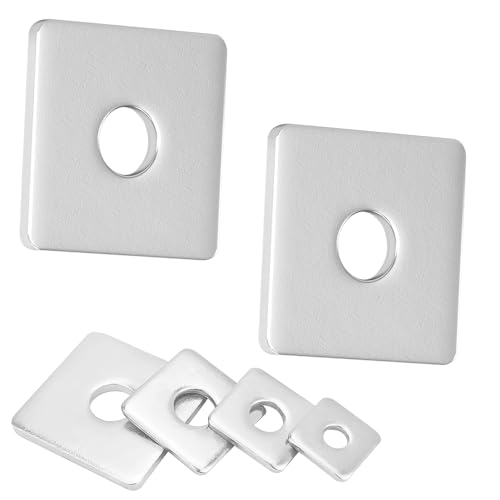 Ctyjia 20 Stück Edelstahl Quadratische Unterlegscheiben, M4 Quadrat Unterlegscheibe, M4x10x10x1mm Quadratische Unterlegscheibe mit Rundem Loch Ctyjia 20 Stück Edelstahl Quadratische Unterlegscheiben, M4 Quadrat Unterlegscheibe, M4x10x10x1mm Quadratische Unterlegscheibe mit Rundem Loch von Ctyjia