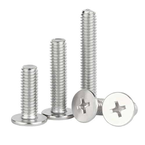 Ctyjia 20 Stück Dünn Flachrundkopf Kreuzschlitzschrauben, Edelstahl, Vollgewinde, M4x10mm Maschinenschrauben für Möbelmontage, Holzbearbeitungsprojekte Ctyjia 20 Stück Dünn Flachrundkopf Kreuzschlitzschrauben, Edelstahl, Vollgewinde, M4x10mm Maschinenschrauben für Möbelmontage, Holzbearbeitungsprojekte von Ctyjia