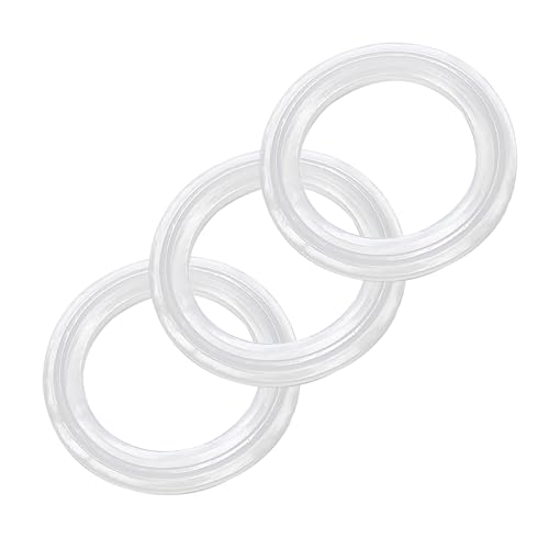 Ctyjia 3 Stücke Silikon Dichtungsring Unterlegscheibe, Tri-Clamp Dichtung, 48mm ID, für OD 64mm Sanitärrohr Schweißzwinge von Ctyjia