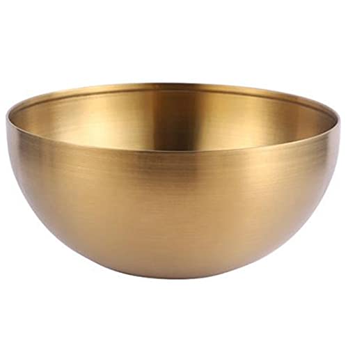 Ctzrzyt GroßE KapazitäT Edelstahl Salat SchüSseln Koreanische Suppe Nudel Ramen SchüSsel KüChe Lebensmittel BehäLter,Gold,20X9CM von Ctzrzyt