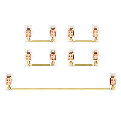 Ctzrzyt Stabilisator für benutzerdefinierte mechanische Tastatur 2U 6,25U (1 + 4, Rosa-Weiß) von Ctzrzyt