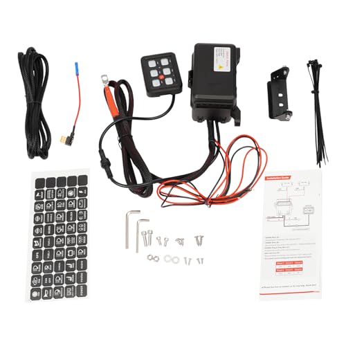 6 Fach Switch Panel Kit 720W, Switch Panel Universal Circuit Control Relay System with Fuse Wiring Harness, Automatic Dimmable On/Off LED Switchs Touch Control for Car Truck Boat (Blau) von CuCummoo