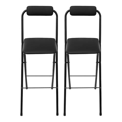 CuCummoo 2er Set Outdoor Barhocker, klappbare Barstühle mit Rückenlehne und Fußstütze, Tresenhocker bis zu 125 kg belastbar, Sitzhöhe 75 cm, Gartenstühle für Balkon, Garten, Poolbereich CuCummoo 2er Set Outdoor Barhocker, klappbare Barstühle mit Rückenlehne und Fußstütze, Tresenhocker bis zu 125 kg belastbar, Sitzhöhe 75 cm, Gartenstühle für Balkon, Garten, Poolbereich von CuCummoo
