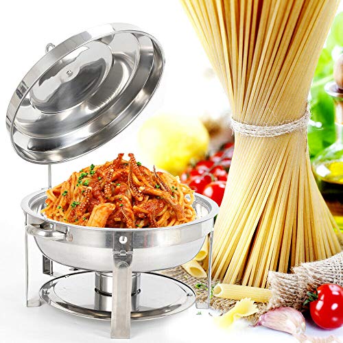 CuCummoo 7.5L Runder Chafing Dish Standfuß Durchmesser 360 mm Edelstahl Speisenwärmer Suppen Chafing Dish Buffetwärmer Buffet Catering Gastro und Party CuCummoo 7.5L Runder Chafing Dish Standfuß Durchmesser 360 mm Edelstahl Speisenwärmer Suppen Chafing Dish Buffetwärmer Buffet Catering Gastro und Party von CuCummoo