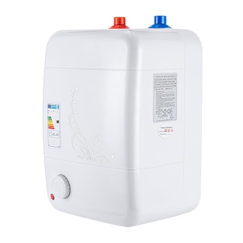 Elektrischer Warmwasserspeicher, 1500W 8L Durchlauferhitzer Warmwasserspeicher kleiner druckfester Untertischkessel für Küche Schlafzimmer Bad von CuCummoo