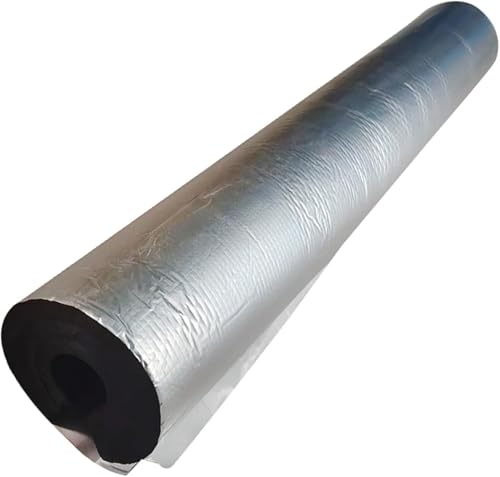 CuKLARYi Selbstklebende Rohrisolierung, Schaumstoff-Rohrummantelung for den Außenbereich, 95 cm, Wasserrohrabdeckungen, Aluminiumfolien-Isolierhülle, wasserdicht(ID76xT30mmxL0.95M) von CuKLARYi