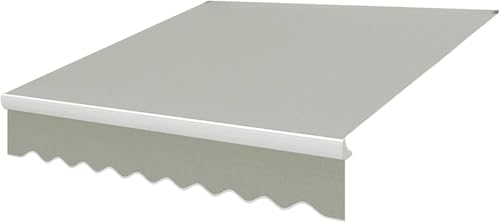 Manuell einziehbare Markise, Sonnenschutz-Markisenabdeckung, einziehbare Terrassenmarkise for den Außenbereich, Sonnenschutz, wasserdichte Außenterrassenüberdachung, Deckmarkisen aus Polyester, 10/12/ von CuKLARYi