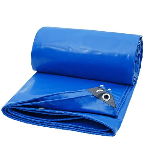 Robuste, wasserdichte Plane, 0,45 mm Dicke Blaue Plane, regenfestes Mehrzweck-Überdachungszelt for Camping, Wohnwagen, Autos, Schutzabdeckung(3x4m) von CuKLARYi