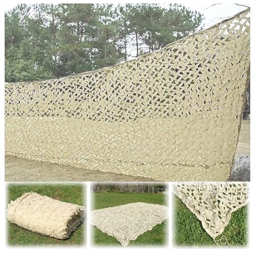 Tarnnetz Beige, Tarnnetz for den Außenbereich, 5 x 7 m, 6 x 8 m, 8 x 10 m, Oxford-Stoff, leichtes, langlebiges Tarnnetz, for Armeedekoration, Jagdjalousie, Sonnenschutz, Schießparty(2x3m (6.56x9.84FT) Tarnnetz Beige, Tarnnetz for den Außenbereich, 5 x 7 m, 6 x 8 m, 8 x 10 m, Oxford-Stoff, leichtes, langlebiges Tarnnetz, for Armeedekoration, Jagdjalousie, Sonnenschutz, Schießparty(2x3m (6.56x9.84FT) von CuKLARYi