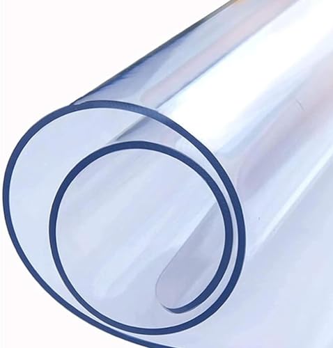 CuKYi Transparenter PVC-Schutz for harte Oberflächen, 1,5/2 mm transparente Büro-Stuhlmatte, Computer-Stuhlmatte for harte Böden, rutschfeste, leicht zu reinigende Hartholz-Bodenschutzunterlage for Bü von CuKYi