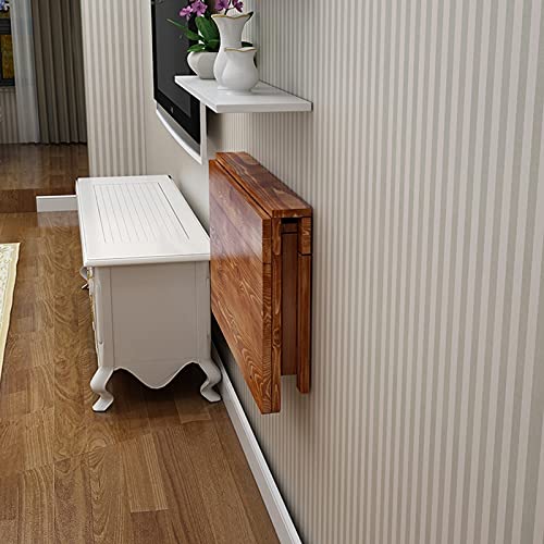 CuNtoHHH An der Wand montierter Klappschreibtisch, schwebender Esstisch mit Klappblatt, kompakter Wandtisch für kleine Räume, platzsparender Hängetisch aus Holz für Arbeitszimmer, Schlafzimmer, Wäsch CuNtoHHH An der Wand montierter Klappschreibtisch, schwebender Esstisch mit Klappblatt, kompakter Wandtisch für kleine Räume, platzsparender Hängetisch aus Holz für Arbeitszimmer, Schlafzimmer, Wäsch von CuNtoHHH