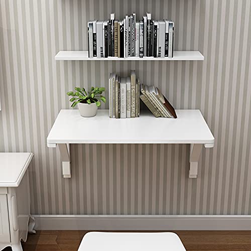 CuNtoHHH An der Wand montierter Klapptisch für Esszimmer und Küche, weißes Holz | Klappbarer Wandschreibtisch für kleine Räume, Eckcomputertisch, herunterklappbare/hochklappbare Schreibtische für die CuNtoHHH An der Wand montierter Klapptisch für Esszimmer und Küche, weißes Holz | Klappbarer Wandschreibtisch für kleine Räume, Eckcomputertisch, herunterklappbare/hochklappbare Schreibtische für die von CuNtoHHH