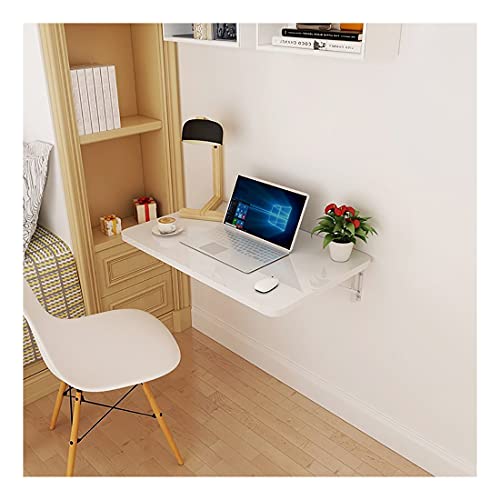 CuNtoHHH An der Wand montierter schwebender Klapptisch, platzsparender, herunterklappbarer Computertisch, dick lackierter Schreibtisch für Zuhause, Büro, Küche, Wohnzimmer von CuNtoHHH