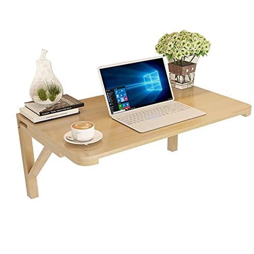 CuNtoHHH Klappbarer Wandschreibtisch für kleine Räume, Naturholz | Küchen-Klapp-Esstisch, herunterklappbarer/hochklappbarer Tisch, an der Wand montierter Eck-Computerschreibtisch, Arbeitstisch für da CuNtoHHH Klappbarer Wandschreibtisch für kleine Räume, Naturholz | Küchen-Klapp-Esstisch, herunterklappbarer/hochklappbarer Tisch, an der Wand montierter Eck-Computerschreibtisch, Arbeitstisch für da von CuNtoHHH