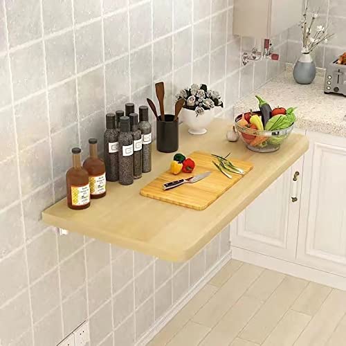 CuNtoHHH Laptop-Schreibtisch, an der Wand montierter Klapptisch, Klapptisch, Wandschreibtisch aus Holz für kleine Räume, klappbare Werkbank, herunterklappbarer schwebender Schreibtisch, platzsparende CuNtoHHH Laptop-Schreibtisch, an der Wand montierter Klapptisch, Klapptisch, Wandschreibtisch aus Holz für kleine Räume, klappbare Werkbank, herunterklappbarer schwebender Schreibtisch, platzsparende von CuNtoHHH