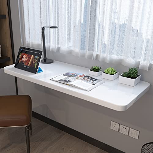 CuNtoHHH Weißer, klappbarer Computertisch, 60 cm, 70 cm, 80 cm, 90 cm, 100 cm, 120 cm, Wandmontage | Wandtisch für kleine Räume, Home-Office-Arbeit | Hängetisch für den Balkon, klappbarer Frühstücksb CuNtoHHH Weißer, klappbarer Computertisch, 60 cm, 70 cm, 80 cm, 90 cm, 100 cm, 120 cm, Wandmontage | Wandtisch für kleine Räume, Home-Office-Arbeit | Hängetisch für den Balkon, klappbarer Frühstücksb von CuNtoHHH