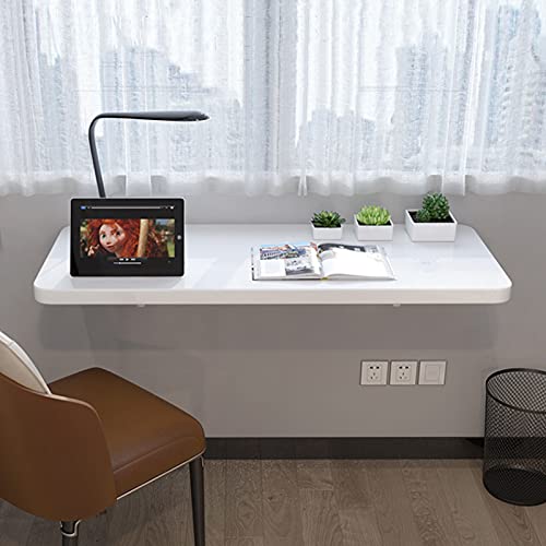 CuNtoHHH Weißer Klapptisch, an der Wand montierter Computertisch, Arbeitsstation, klappbarer Wandtisch aus Holz für Küchen-Esstisch, klein, platzsparend, mehrere Größen optional, Hängetisch für den B CuNtoHHH Weißer Klapptisch, an der Wand montierter Computertisch, Arbeitsstation, klappbarer Wandtisch aus Holz für Küchen-Esstisch, klein, platzsparend, mehrere Größen optional, Hängetisch für den B von CuNtoHHH