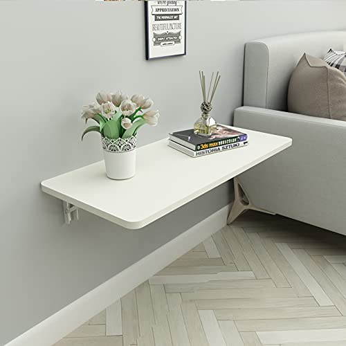 CuNtoHHH Weißer Wandschreibtisch, Klappbarer Wandtisch, Computer-Arbeitsplatz, Klappbare Werkbank, Frühstücksbartisch, für Home-Office/Küche/Waschküche/Garage/Kellerbar, 60 x 30 cm, 80 x 40 cm, 90 x CuNtoHHH Weißer Wandschreibtisch, Klappbarer Wandtisch, Computer-Arbeitsplatz, Klappbare Werkbank, Frühstücksbartisch, für Home-Office/Küche/Waschküche/Garage/Kellerbar, 60 x 30 cm, 80 x 40 cm, 90 x von CuNtoHHH