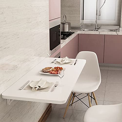 CuNtoHHH Weißer klappbarer Computertisch 60 cm 70 cm 80 cm 90 cm 100 cm 120 cm | Wandtisch für kleine Räume, Home-Office-Arbeit | Klappbarer Frühstücksbartisch für die Küche, an der Wand montierter K CuNtoHHH Weißer klappbarer Computertisch 60 cm 70 cm 80 cm 90 cm 100 cm 120 cm | Wandtisch für kleine Räume, Home-Office-Arbeit | Klappbarer Frühstücksbartisch für die Küche, an der Wand montierter K von CuNtoHHH