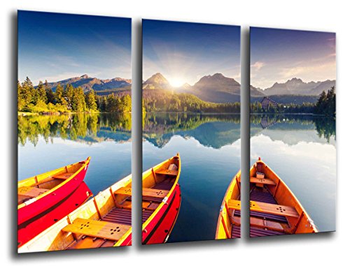 Wandbild - Bild Landschaft Lake Nacional, Park der Hohen Tatra, eslovaqui, 97 x 62 cm, Holzdruck - XXL Format - Kunstdruck, 26146 von Cuadros Cámara