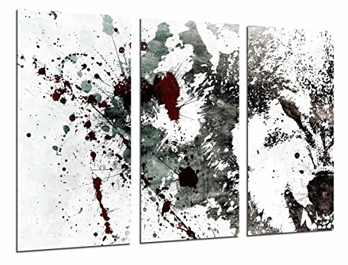 Wandbild - Wildtier Wolf Zusammenfassung, weißer Hintergrund,, 97 x 62 cm, Holzdruck - XXL Format - Kunstdruck, ref.26812 von Cuadros Cámara