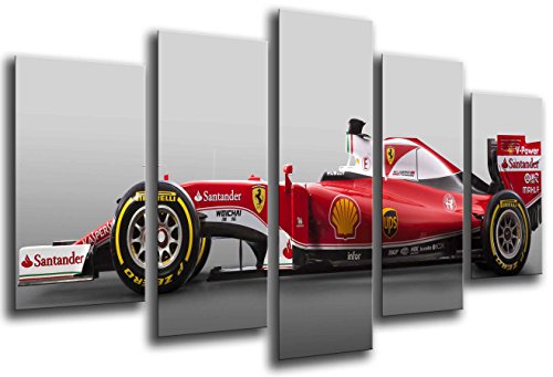 Cuadros Cámara Fotoposter Formula 1, Ferrari F1, Sebastian Vettel Gesamtgröße: 165 x 62 cm XXL von Cuadros Camara