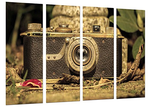 Wandbild - Vintage Leica Kamera, antike Kamera, 131 x 62 cm, Holzdruck - XXL Format - Kunstdruck, ref.26550 von Cuadros Cámara