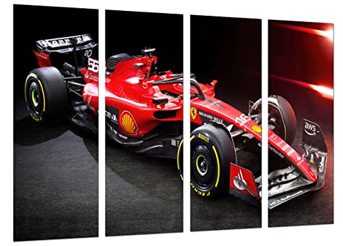 Cuadros Camara Ferrari SF-23 2023, Sainz, Leclerc, 131 x 62 cm, modernes Fotobild, Ref. 27429 von Cuadros Camara