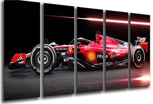 Cuadros Camara Ferrari SF-23 2023, Sainz, Leclerc, 165 x 62 cm, modernes Fotobild, Ref. 27441 von Cuadros Camara