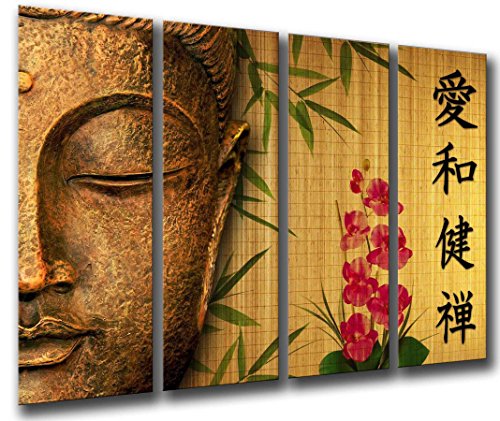 Wandbild - Buddha, Buddha, Entspannung, Zen, Meditation, Entspannung, 131 x 62 cm, Holzdruck - XXL Format - Kunstdruck, ref.26066 von Cuadros Cámara