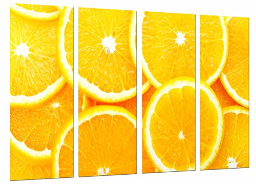 Wandbild - Scheiben von Orange, Frucht, 131 x 62 cm, Holzdruck - XXL Format - Kunstdruck, ref.26731 von Cuadros Cámara