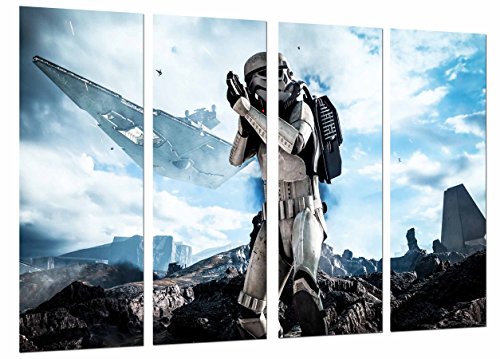 Wandbild - Star Wars Armee Darth Vader, Schlachtschiff, Rogue One, 131 x 62 cm, Holzdruck - XXL Format - Kunstdruck, ref.27093 von Cuadros Cámara