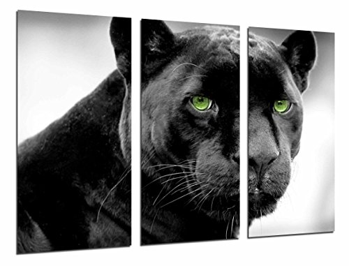 Wandbild - Panther, Jaguar, Feline, Wildes Tier, 97 x 62 cm, Holzdruck - XXL Format - Kunstdruck, ref.26703 von Cuadros Cámara