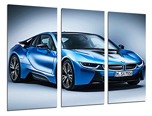 Wandbild - Bild Sportwagen BMW i8 blau, 97 x 62 cm, Holzdruck - XXL Format - Kunstdruck, 26447 Wandbild - Bild Sportwagen BMW i8 blau, 97 x 62 cm, Holzdruck - XXL Format - Kunstdruck, 26447 von Cuadros Camara