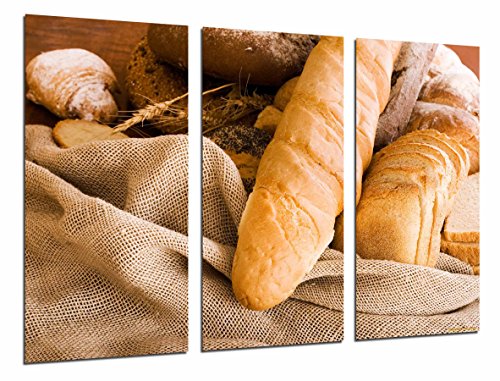 Wandbild - Brot, Bäckerei, Brot-Stick, Brotbackofen, Gebäck, 97 x 62 cm, Holzdruck - XXL Format - Kunstdruck, ref.26573 von Cuadros Cámara