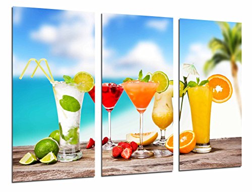 Wandbild - Bar, Restaurant, Säfte Obst und Likör, Mojito, Espirituosa, 97 x 62 cm, Holzdruck - XXL Format - Kunstdruck, ref.26984 von Cuadros Cámara