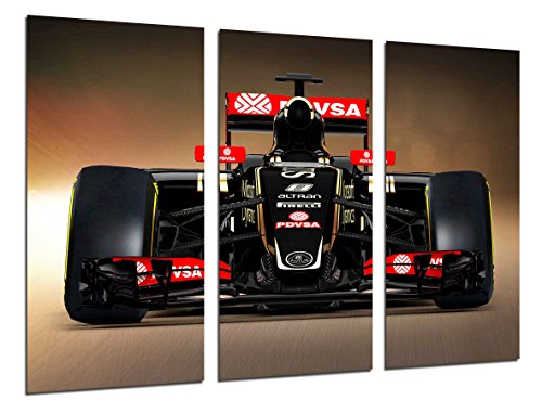 Wandbild - Formel-1-Auto, Lotus Renault F1, Grosjean, 97 x 62 cm, Holzdruck - XXL Format - Kunstdruck, ref.26508 von Cuadros Cámara