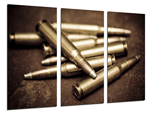 Wandbild - Waffen, Kugeln, Krieg, 97 x 62 cm, Holzdruck - XXL Format - Kunstdruck, ref.26261 von Cuadros Cámara