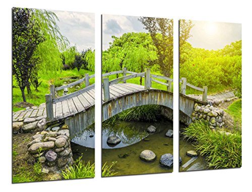 Wandbild - Landschaft Holzbrücke, Natur, 97 x 62 cm, Holzdruck - XXL Format - Kunstdruck, ref.26050 von Cuadros Cámara