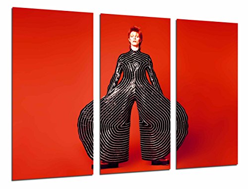 Wandbild - David Bowie, berühmte Hosen, rot, 97 x 62 cm, Holzdruck - XXL Format - Kunstdruck, ref.26852 von Cuadros Cámara