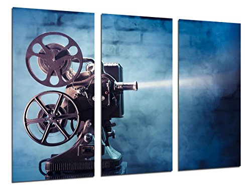 Wandbild - Geschichte Kino Hollywood, Projektor, 97 x 62 cm, Holzdruck - XXL Format - Kunstdruck, ref.26377 von Cuadros Cámara
