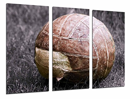 Wandbild - Landschaftsweinlese-Fußball, Sport-Ball, 97 x 62 cm, Holzdruck - XXL Format - Kunstdruck, ref.26804 von Cuadros Cámara