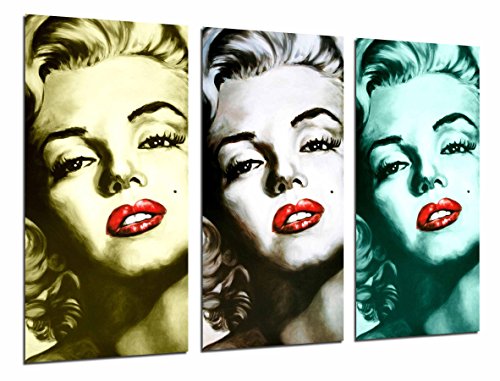Wandbild - Schauspielerin Marilyn Monroe, sexuelle Ikone, Blondine, erotischer Mythos, 97 x 62 cm, Holzdruck - XXL Format - Kunstdruck, ref.26654 von Cuadros Cámara