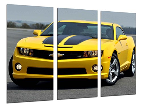 Wandbild - Sportwagen, Chevrolet Camaro, 97 x 62 cm, Holzdruck - XXL Format - Kunstdruck, ref.26364 von Cuadros Cámara