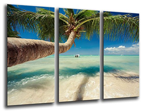 Wandbild - Tropische Strandlandschaft, 97 x 62 cm, Holzdruck - XXL Format - Kunstdruck, ref.26128 von Cuadros Cámara