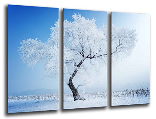 Wandbild - Winterlandschaft, Snowy-Baum, 97 x 62 cm, Holzdruck - XXL Format - Kunstdruck, ref.26140 von Cuadros Cámara